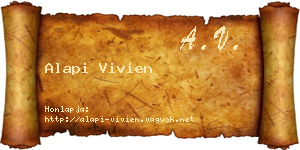 Alapi Vivien névjegykártya